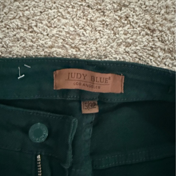 Judy Blue Teal Hailey Wide-Leg Cropped Pants - Picture 3 of 7